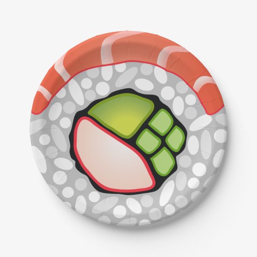 Sushi Roll Papieren Bordje (Voorkant)