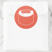 sushi roll ronde sticker (Tas)