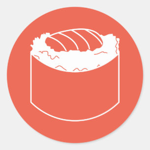 sushi roll ronde sticker