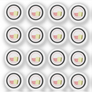Sushi Roll Roomkaas Zalm Sticker
