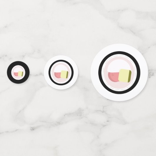 Sushi Roll Salmon Birthday Confetti (Achterkanten)