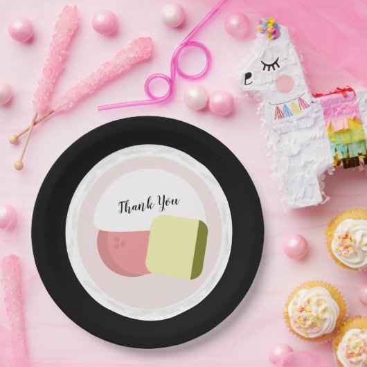 Sushi Roll Salmon Birthday Papieren Bordje (Feest)