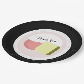 Sushi Roll Salmon Birthday Papieren Bordje (Gekanteld)