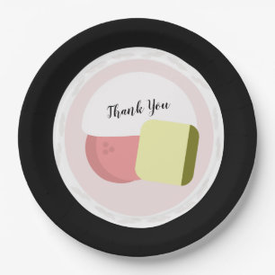 Sushi Roll Salmon Birthday Papieren Bordje