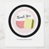 Sushi Roll Salmon Birthday Wijn Etiket (Enkel label)