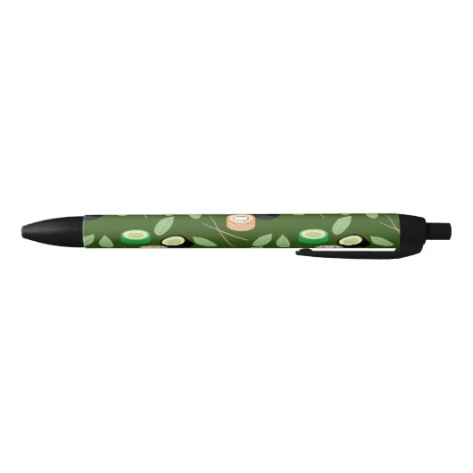Sushi Roll Salmon Black Chopsticks Black Ink Pen (Bodem)