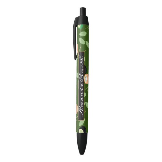 Sushi Roll Salmon Black Chopsticks Black Ink Pen (Top (Verticaal))