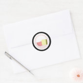 Sushi Roll Salmon Cream Cheese Avocado Ronde Sticker (Envelop)