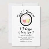 Sushi Roll Salmon Teen Birthday Kaart (Voorkant)