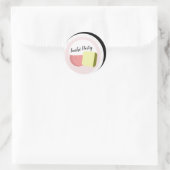 Sushi Roll Salmon Teen Birthday Ronde Sticker (Tas)