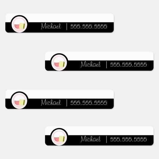 Sushi Roll School Class Lunch Naam Nummer Labels (Groep)