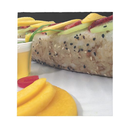 Sushi Roll Sushi Mango Rice Japans Notitieblok (Voorkant)