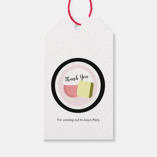 Sushi Roll Zalm Verjaardag Restaurant  Cadeaulabel (Voorkant)
