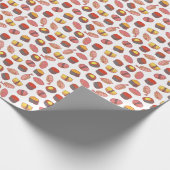 Sushi rollen, doodle, kleurrijk behang cadeaupapier (Hoek)