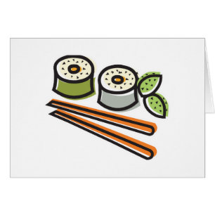 sushi rolls en eetstokjes