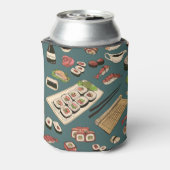 Sushi Rolls: Gekleurd naadloos . Blikjeskoeler (Blikje Achterkant)