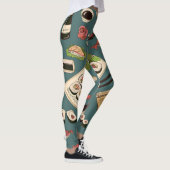 Sushi Rolls: Gekleurd naadloos . Leggings (Rechts)