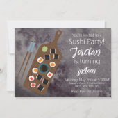 Sushi Rolls Hibachi Asian Restaurant Party Invita Kaart (Voorkant)