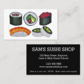 Sushi Rolls Japan Japans restaurant Chef Visitekaartje (Voorkant / Achterkant)
