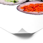 Sushi Rolls Japanse Sjabloon voor voedsel Foto Afdruk (Hoek)