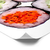 Sushi Rolls Japanse Sjabloon voor voedsel Poster (Hoek)