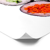 Sushi Rolls Japanse Sjabloon voor voedsel Poster (Hoek)