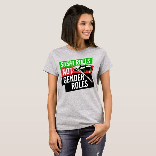 SUSHI ROLLS NIET GESLACHT ROLLEN T-SHIRT (Voorkant volledig)