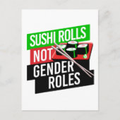 Sushi Rolls not Gender Roles Briefkaart (Voorkant)