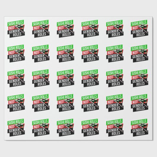 Sushi Rolls not Gender Roles Cadeaupapier (Vlak)