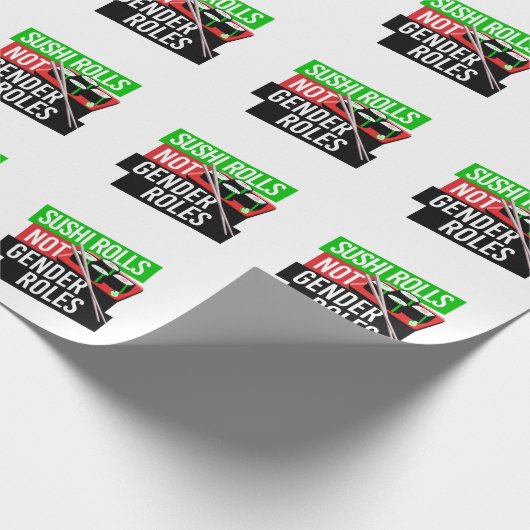 Sushi Rolls not Gender Roles Cadeaupapier (Hoek)