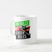 Sushi Rolls not Gender Roles Koffiemok (Voorkant links)