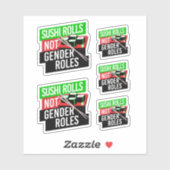 Sushi Rolls not Gender Roles Sticker (Vel)
