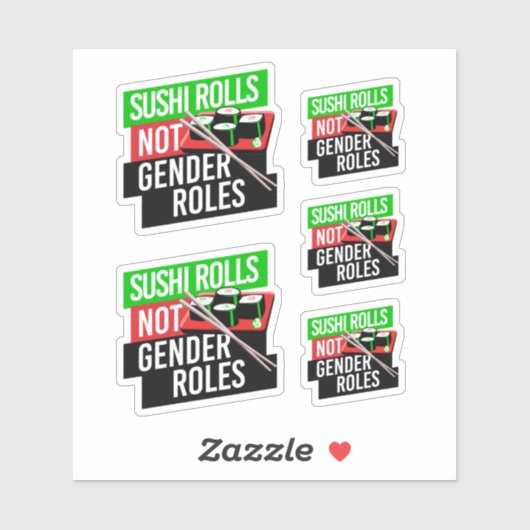 Sushi Rolls not Gender Roles Sticker (Vel)