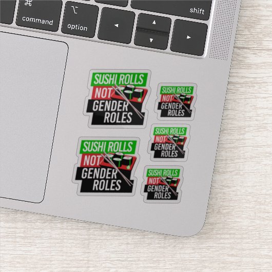 Sushi Rolls not Gender Roles Sticker (Detail)