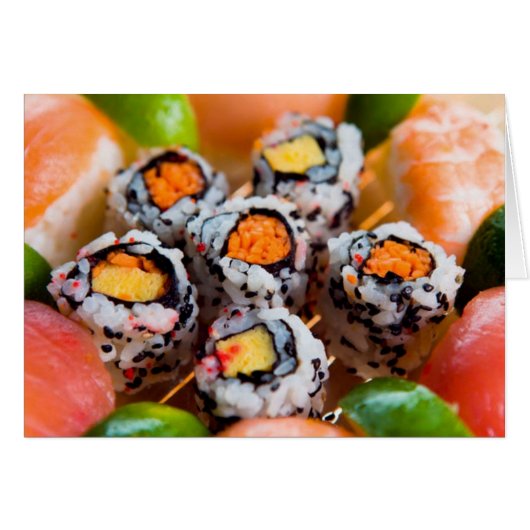 Sushi & Rolls Note Kaart (Voorkant Horizontaal)