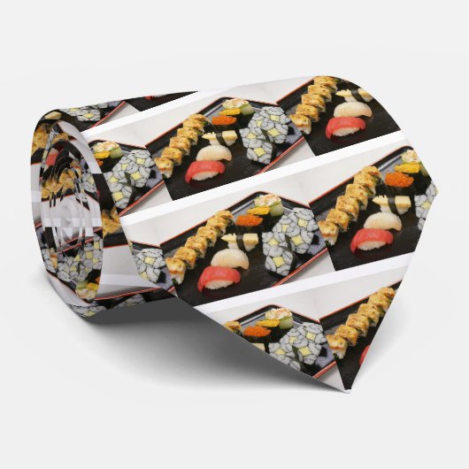 Sushi Rolls Sesame Ginger Wasabi Japan Kitchen Stropdas (Opgerold)