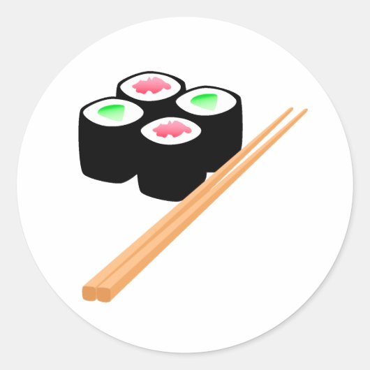 Sushi Ronde Sticker (Voorkant)