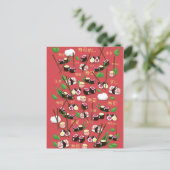 Sushi Rood Briefkaart (Staand voorkant)