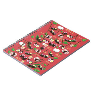 Sushi Rood Notitieboek