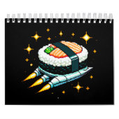 Sushi Ruimteschip Pixel Art Vliegende Sushi Roll O Kalender (Hoes)