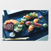 Sushi Salmon Japans-Japanse keuken Raamsticker (Vel)