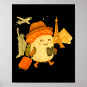 Sushi Salmon Roll Loves To Travel  Poster (Voorkant)