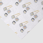 Sushi Salmon Rolls met stokjes illustratie Tissuepapier (Detail)