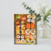 Sushi Sampler briefkaart (Staand voorkant)