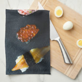 Sushi Sampler on Slate Plate Theedoek (Quarter Fold)