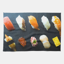 Sushi Sampler on Slate Plate Theedoek