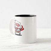 Sushi Samurai Ninja Kawaii Japans voedsel Tweekleurige Koffiemok (Voorkant links)