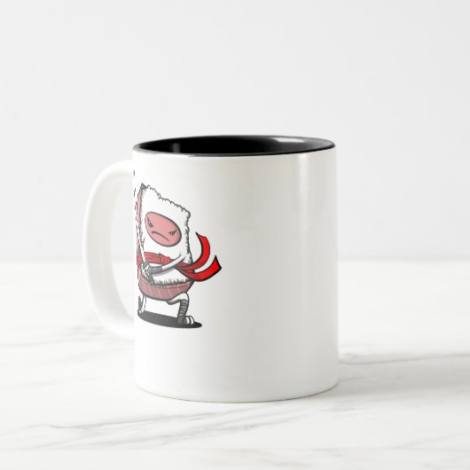 Sushi Samurai Ninja Kawaii Japans voedsel Tweekleurige Koffiemok (Voorkant links)