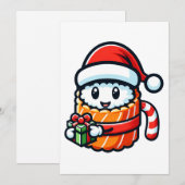 Sushi Santa - Feestelijke Roll met Cadeau Feestdagenkaart (Voorkant / Achterkant)