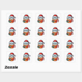 Sushi Santa - Feestelijke Roll met Cadeau Vierkante Sticker (Vel)